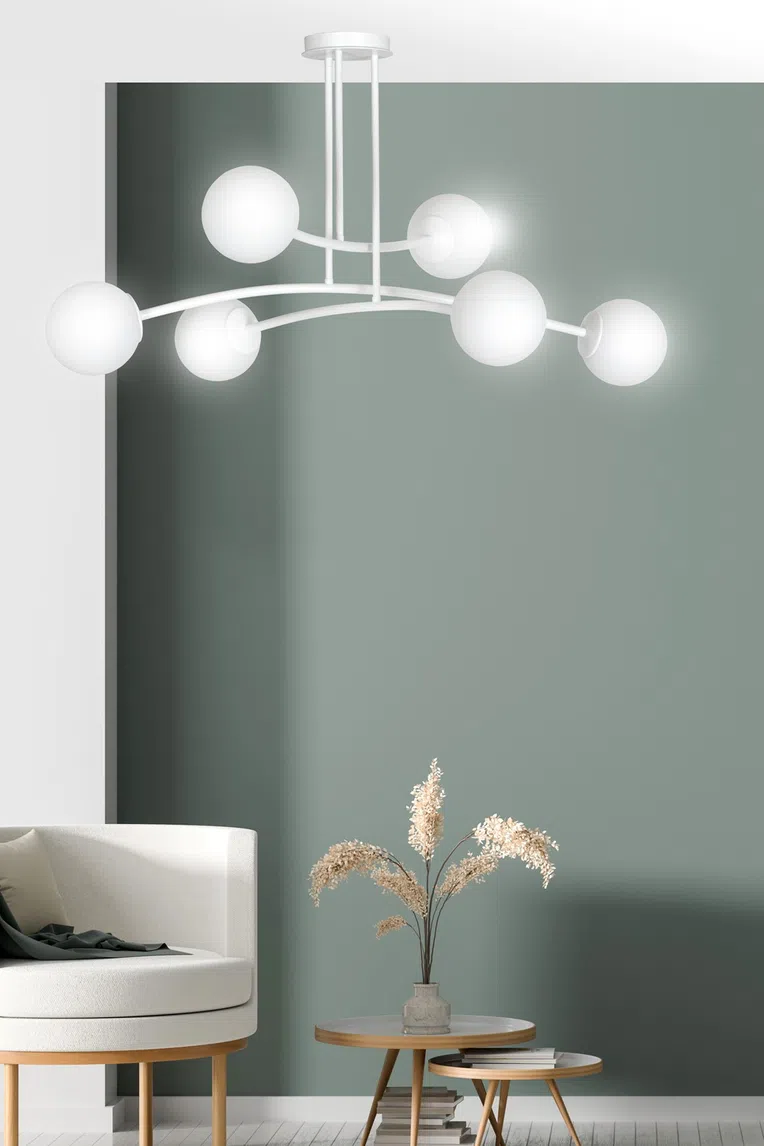 Lampa Sufitowa Halldor 6 1025/6 6Xe14 biała