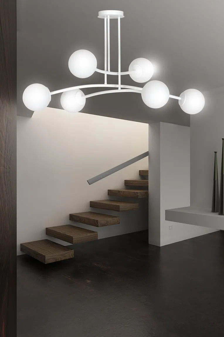 Lampa Sufitowa Halldor 6 1025/6 6Xe14 biała