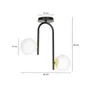 Lampa Sufitowa Ragnar 2 Black1032/2 2Xe14 biała