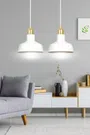 Lampa Wisząca Ibor 2 1043/2 2Xe27 biała