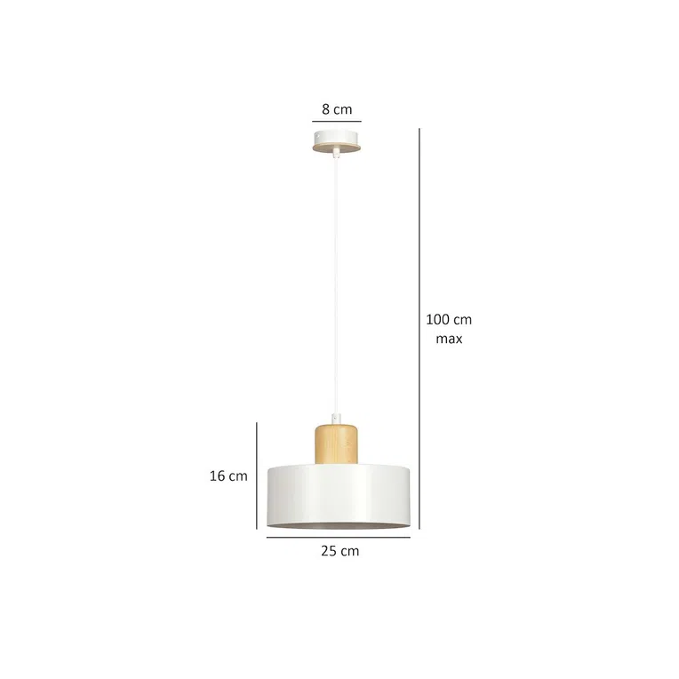 Lampa Wisząca Torin 1 1047/1 1Xe27 biała
