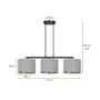 Lampa Wisząca Hilde 3 Bl1050/3 3Xe27 szara