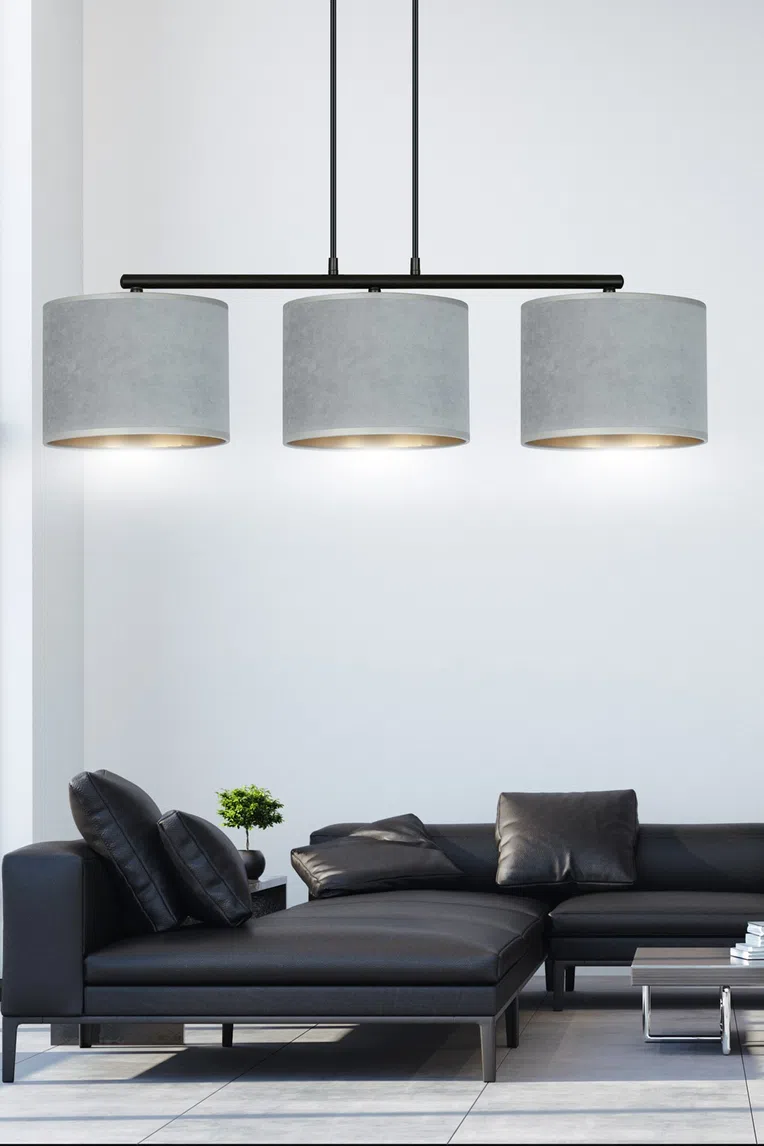 Lampa Wisząca Hilde 3 Bl1050/3 3Xe27 szara