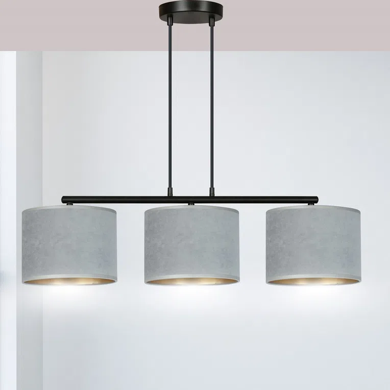 Lampa Wisząca Hilde 3 Bl1050/3 3Xe27 szara