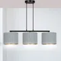Lampa Wisząca Hilde 3 Bl1050/3 3Xe27 szara