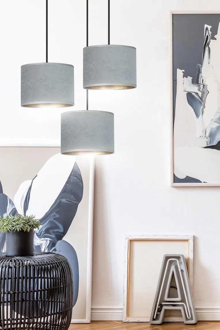 Lampa Wisząca Hilde 3 Bl Premium 1050/3Prem 3Xe27 szara