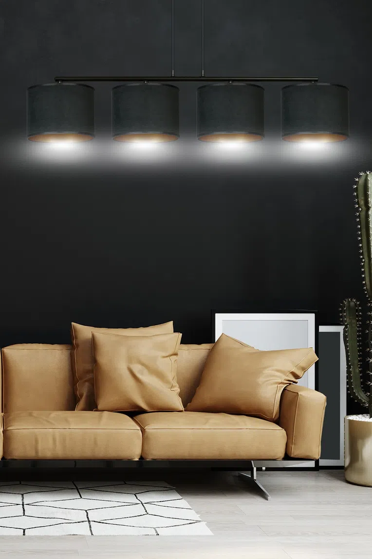 Lampa Wisząca Hilde 4 Bl1054/4 4Xe27 czarna