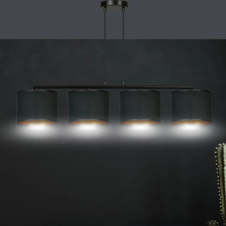 Lampa Wisząca Hilde 4 Bl1054/4 4Xe27 czarna