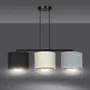 Lampa Wisząca Hilde 3 Bl Mix 1055/3 3Xe27 czarna/szara/biała