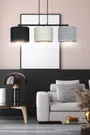 Lampa Wisząca Hilde 3 Bl Mix 1055/3 3Xe27 czarna/szara/biała
