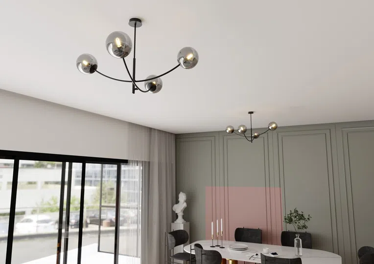 Lampa Sufitowa Hunter 4 1100/4 4Xe14 grafitowa