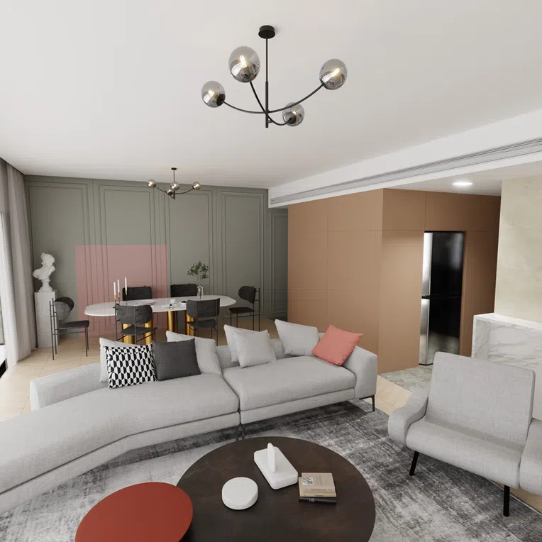 Lampa Sufitowa Hunter 4 1100/4 4Xe14 grafitowa