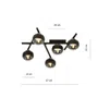 Lampa Sufitowa Smart 51105/5 5Xe14 transparentna/czarna