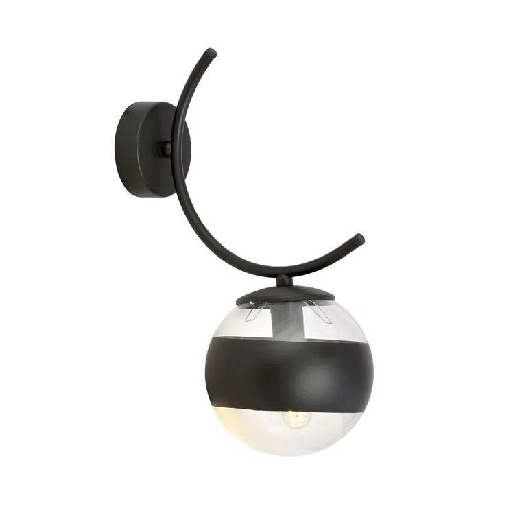 Kinkiet Boston K11111/K1 1Xe14 transparentny,czarny