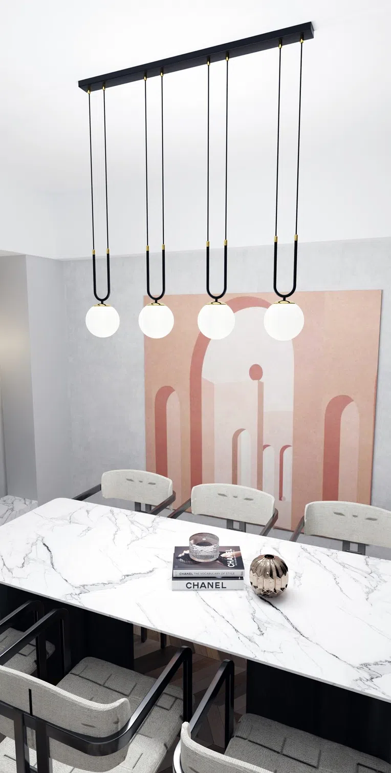 Lampa Wisząca Glam 4 1112/4 4Xe14 biała