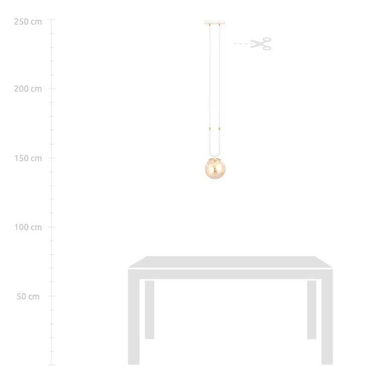 Lampa Wisząca Glam 11117/1 1Xe14 miodowa