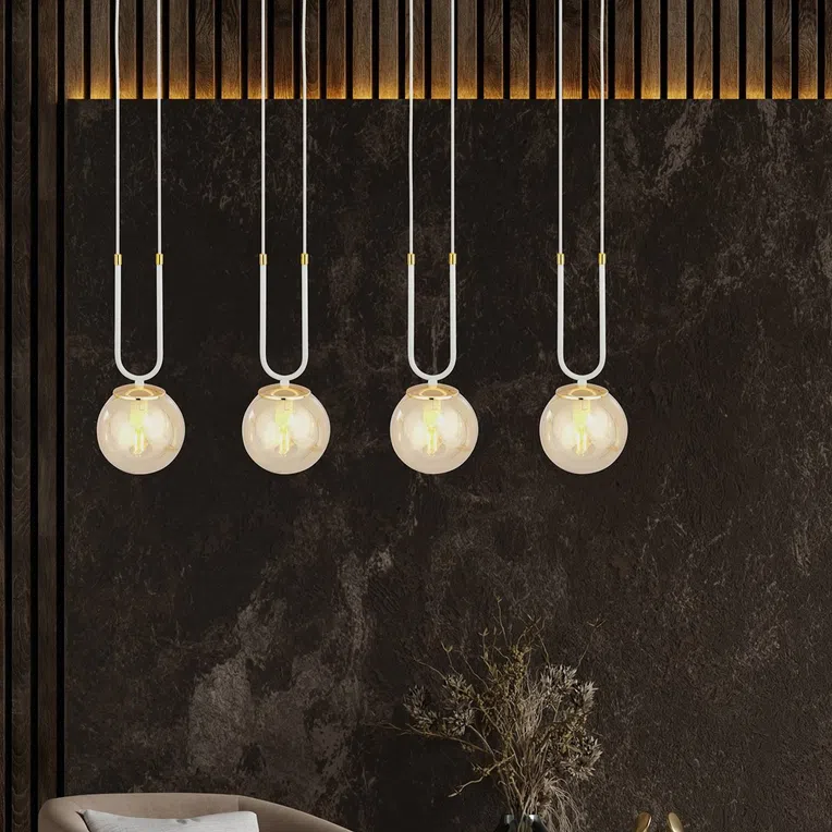 Lampa Wisząca Glam 41117/4 4Xe14 miodowa