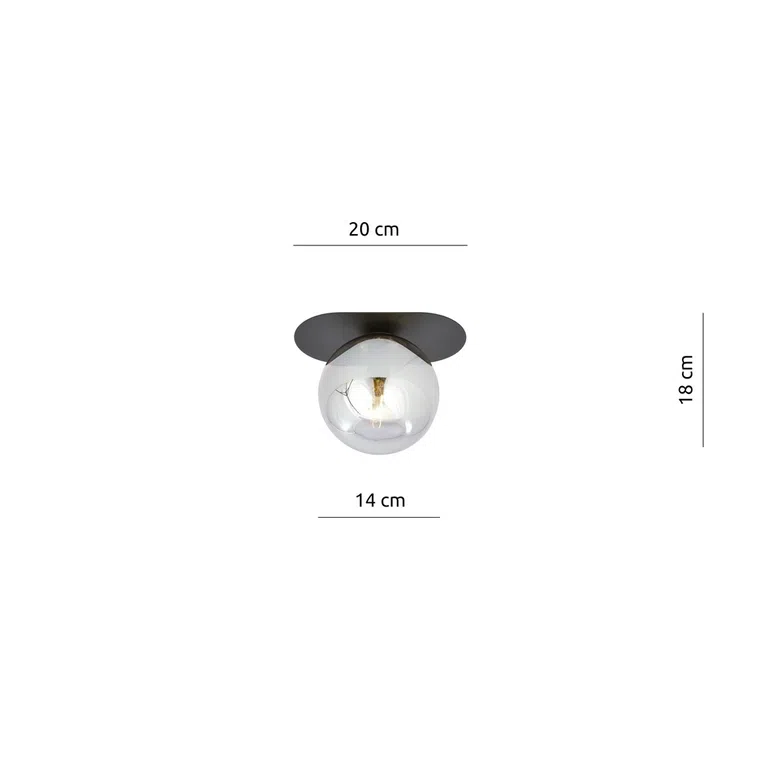 Lampa Sufitowa Plaza 1 1119/1 1Xe14 grafitowa