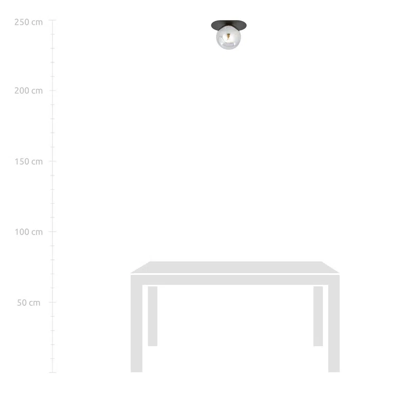 Lampa Sufitowa Plaza 1 1119/1 1Xe14 grafitowa
