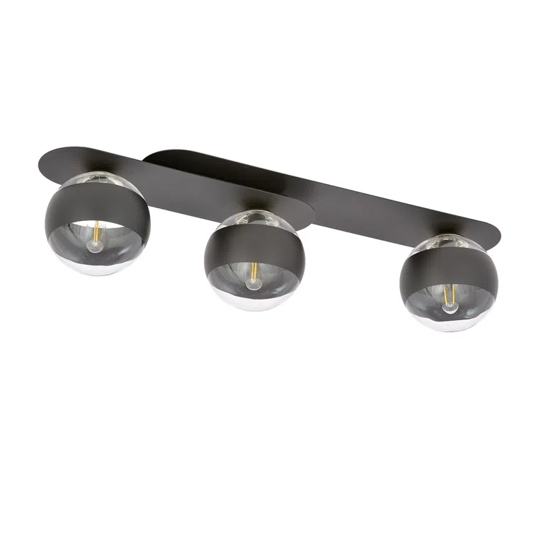 Lampa Sufitowa Plaza 31121/3 3Xe14 transparentna/czarna