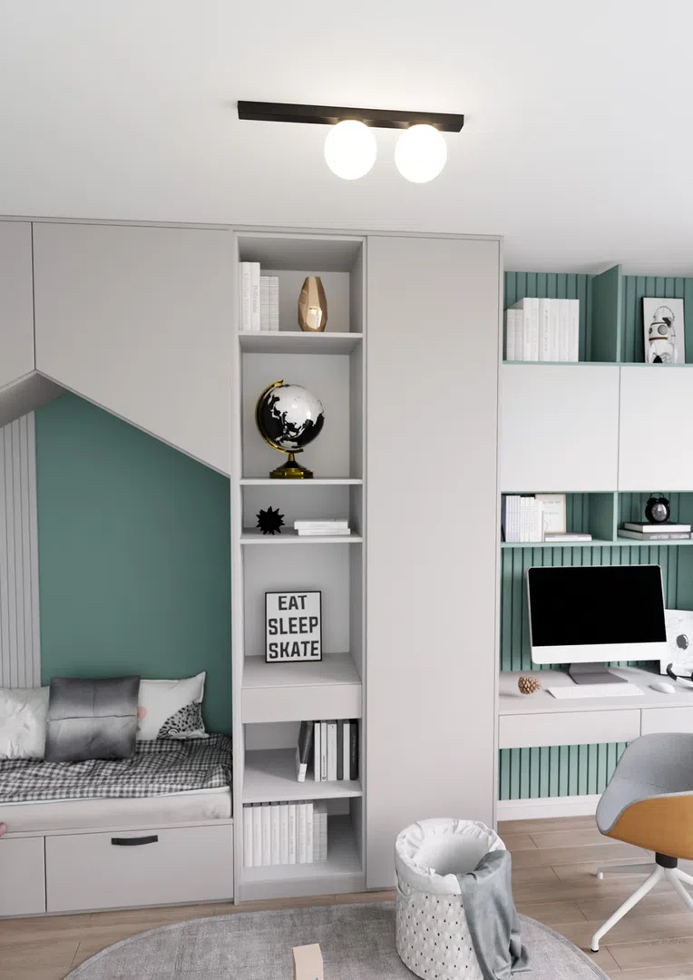 Lampa Sufitowa Fit 2 1124/2 2Xe14 biała