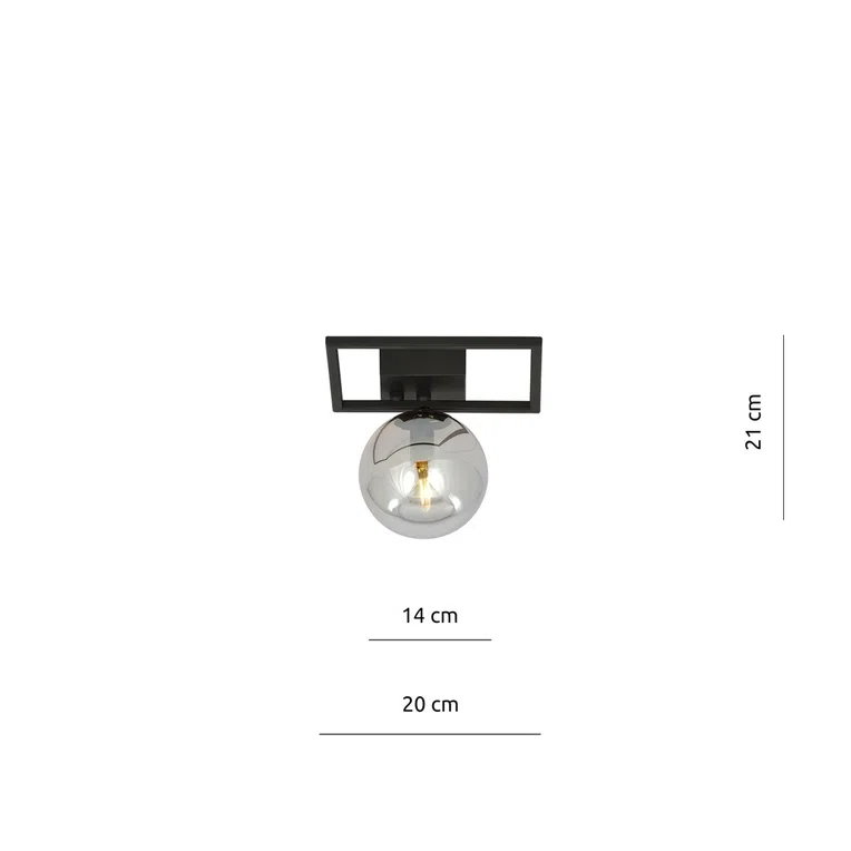 Lampa Sufitowa Imago 1E 1131/1E 1Xe14 grafitowa