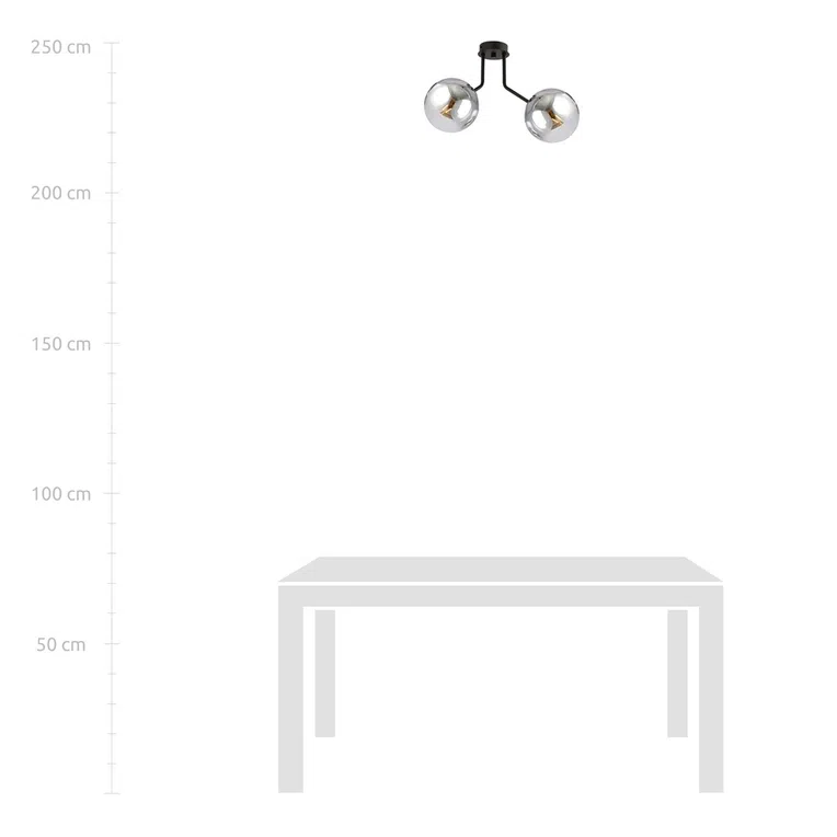 Lampa Sufitowa Nova 2 1140/2 2Xe14 grafitowa