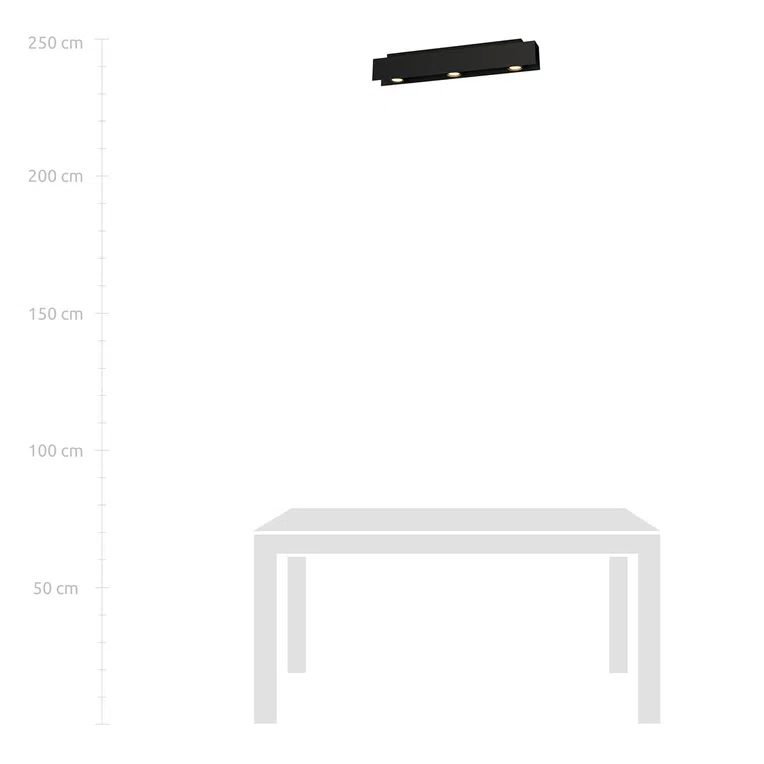 Lampa Sufitowa Kenno 31141/3 3Xgu10 czarna
