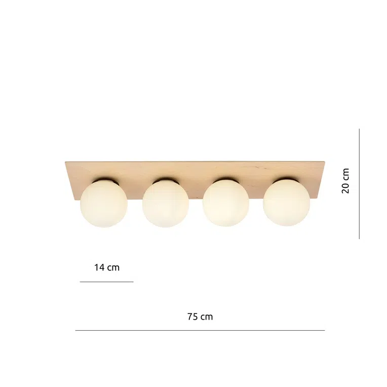 Lampa Sufitowa Kenzo 4 1142/4 4Xe14 biała