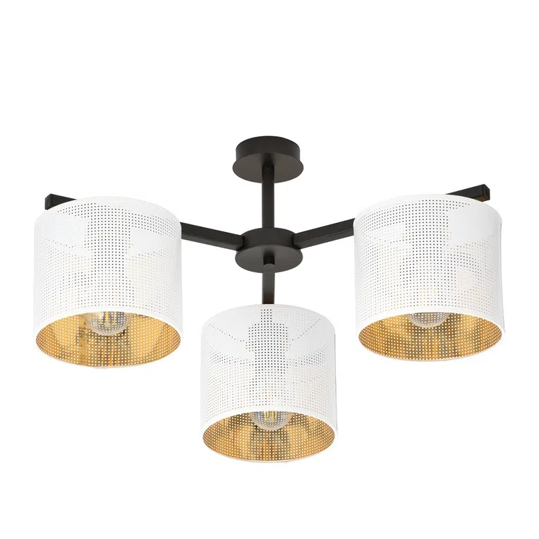 Lampa Sufitowa Jordan 3 1145/3 3Xe27 biała/złota