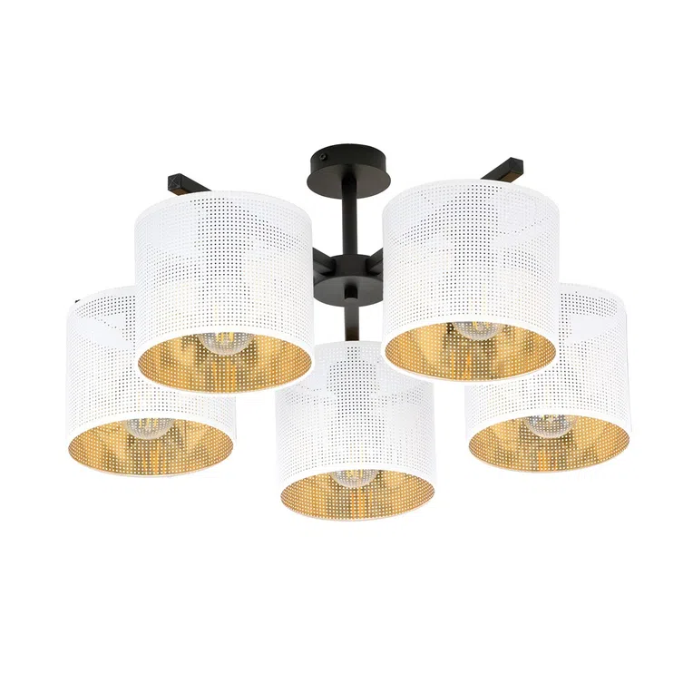 Lampa Sufitowa Jordan 5 1145/5 5Xe27 biała/złota