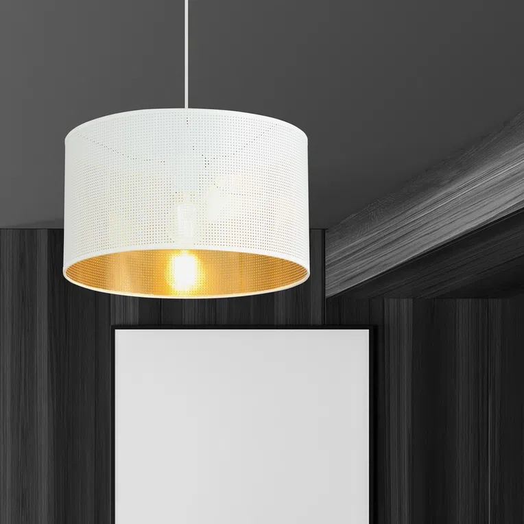 Lampa Wisząca Aston 1 1147/1 1Xe27 biała/złota
