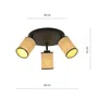 Lampa Sufitowa Yoga 3 Premium 1151/3Prem 3Xe14 brązowa