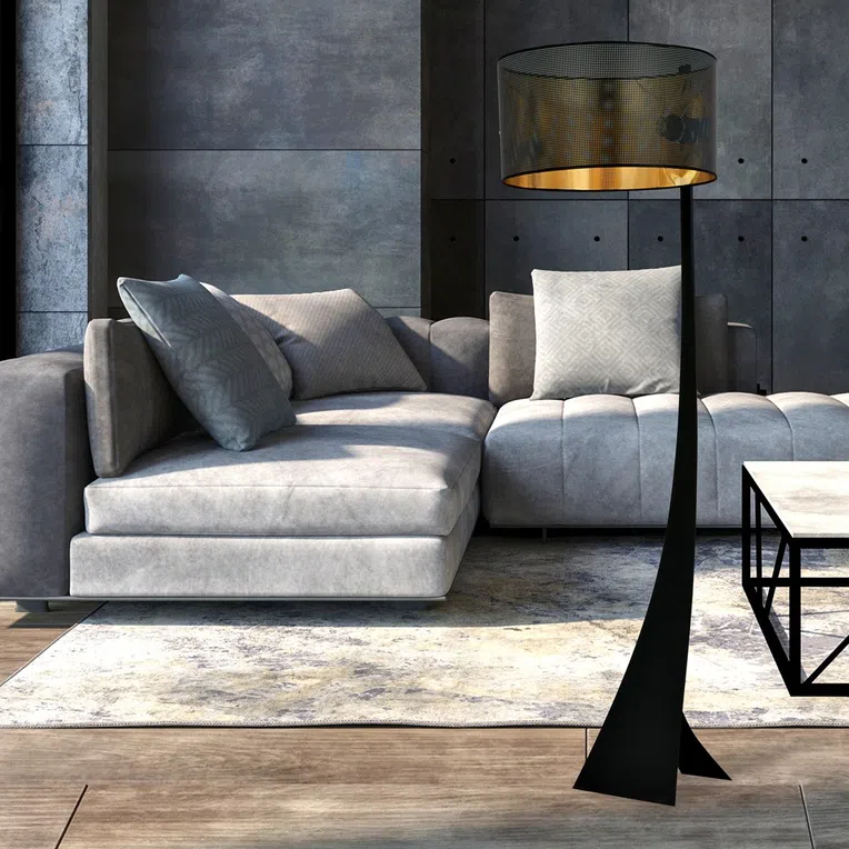 Lampa Stojąca Estrella Lp1 1156/Lp1 1Xe27 czarna/złota