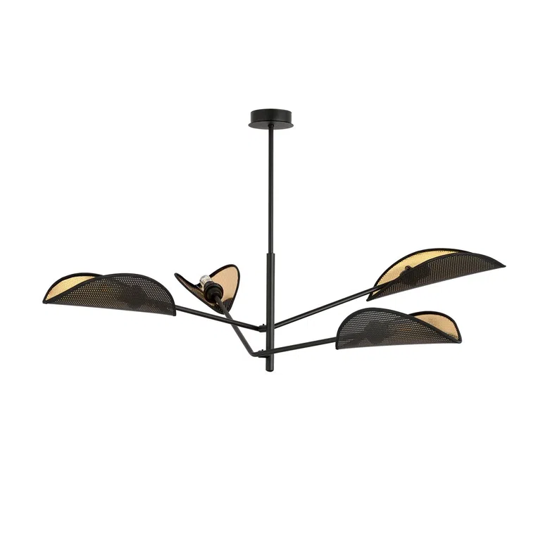 Lampa Sufitowa Vene 4 1158/4 4Xe14 czarna/złota