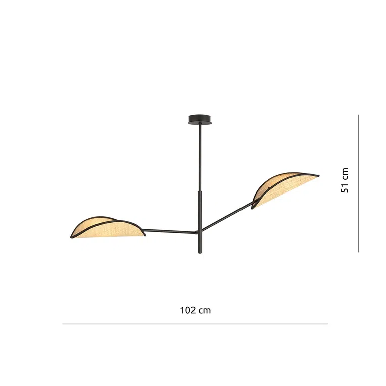 Lampa Sufitowa Vene 21160/2 2Xe14 brązowa