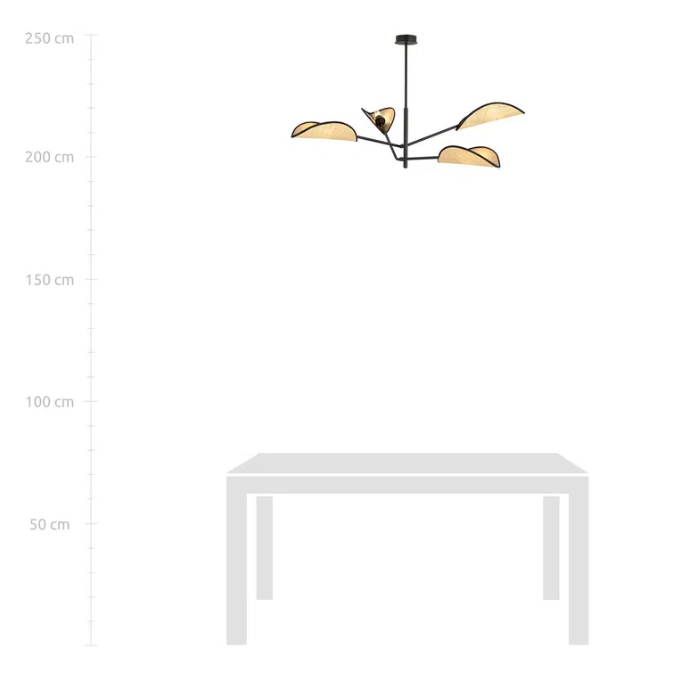Lampa Sufitowa Vene 41160/4 4Xe14 brązowa