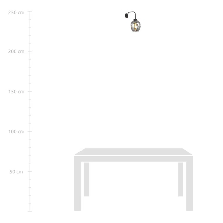 Kinkiet Lukka K1 1163/K1 1Xe27 grafitowy