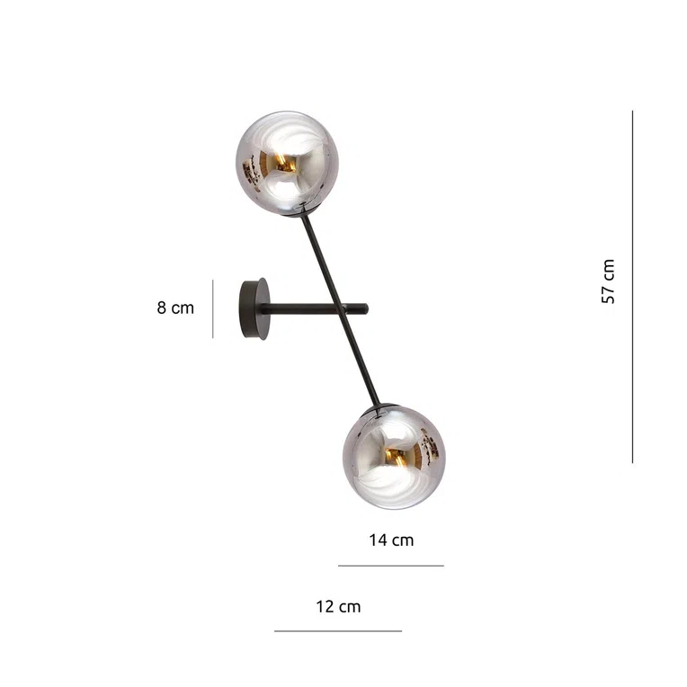 Kinkiet Linear K2 1167/K2 2Xe14 grafitowy