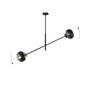 Lampa Wisząca Linear 21168/2 2Xe14 transparentna/czarna