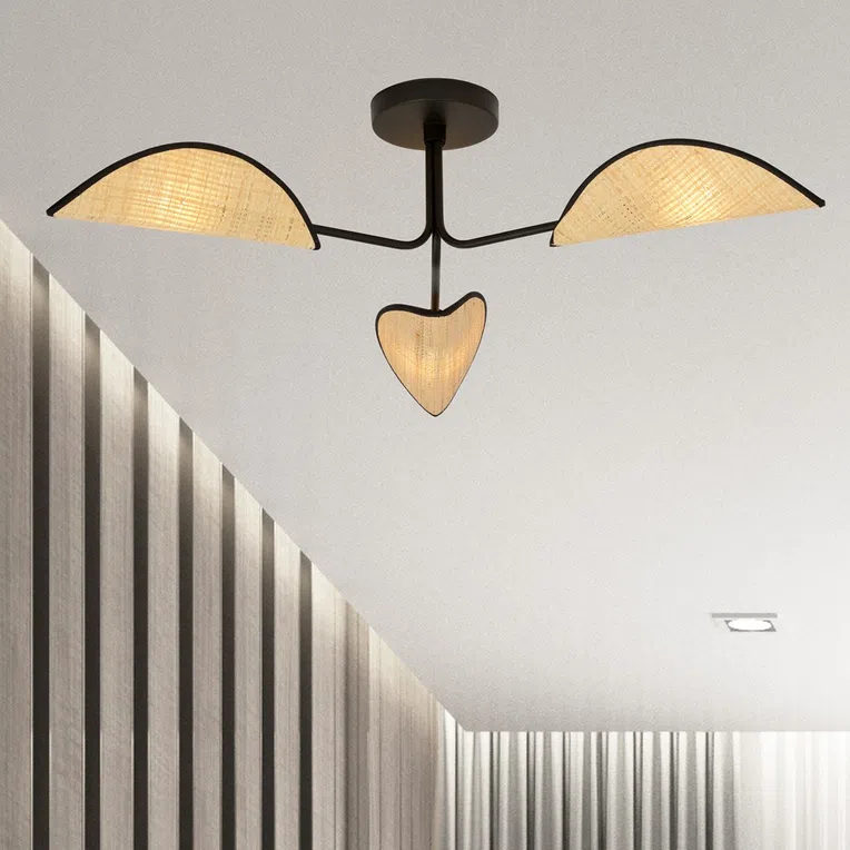 Lampa Sufitowa Gomez 3 Rattan 1172/3 3Xe14 brązowa