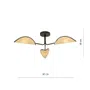Lampa Sufitowa Gomez 3 Rattan 1172/3 3Xe14 brązowa