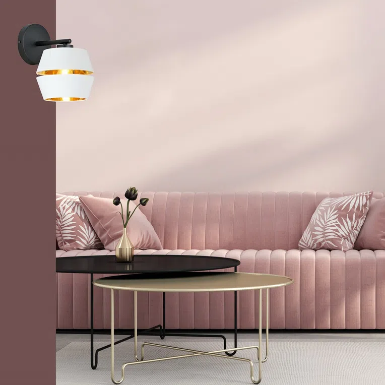 Kinkiet Piano K1 1182/K1 1Xe27 biały/złoty