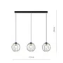 Lampa Wisząca Gino 3 1222/3 3Xe27 czarna