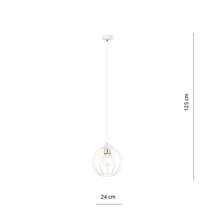Lampa Wisząca Gino 1 1223/1 1Xe27 biała