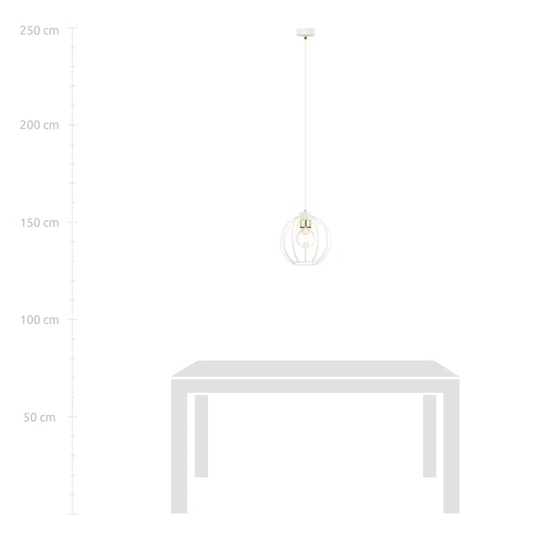 Lampa Wisząca Gino 1 1223/1 1Xe27 biała