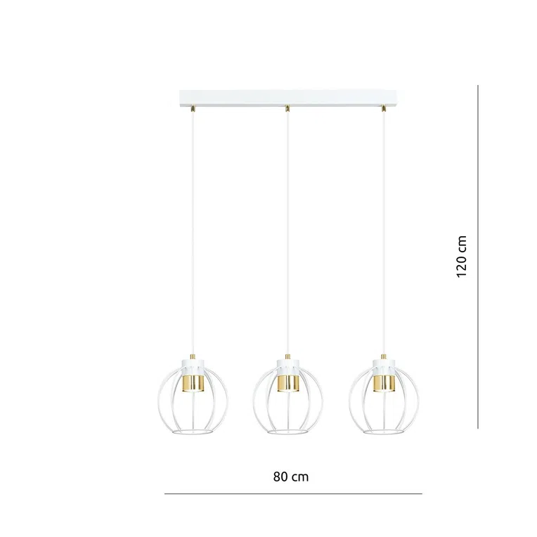 Lampa Wisząca Ajax 3 1224/3 3Xgu10 czarna/złota