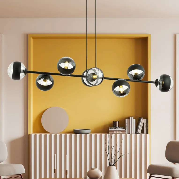 Lampa wisząca rossi 8 bl stripe 5870 czarny