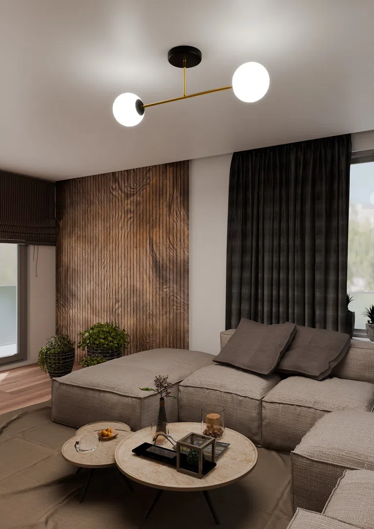 Lampa Sufitowa Magnum 2 1233/2 2Xe14 czarna/złota