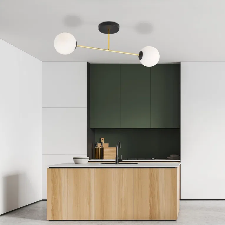 Lampa Sufitowa Magnum 2 1233/2 2Xe14 czarna/złota